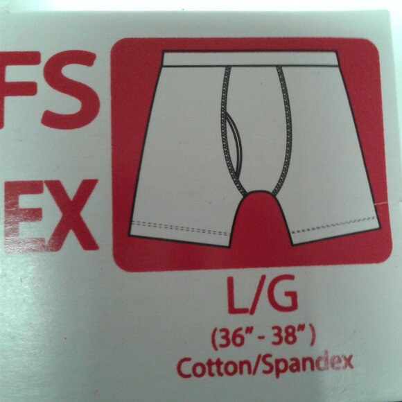 Mens Size L 36 38 Boxer Briefs Cotton Spandex Blend Black Neon Green Stretch NEW - Picture 4 of 6